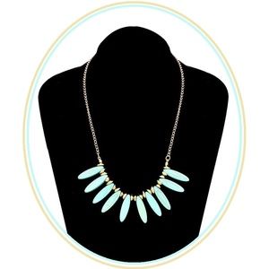 Turquoise Stone Necklace Casual 18-20"